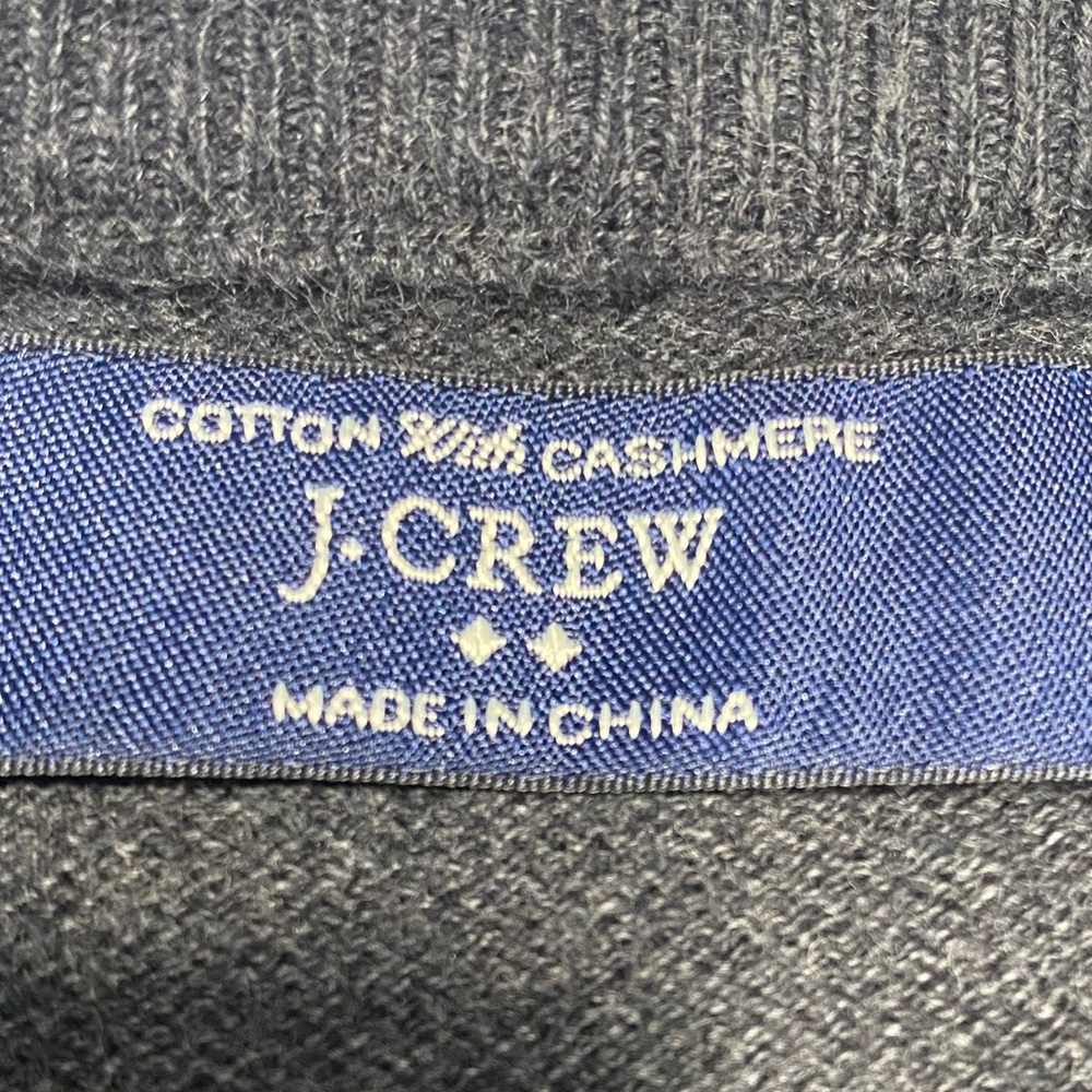 2/$30 J. Crew Cotton with Cashmere V Neck Long Sleeve Sweater Size M #1587 - Picture 7 of 11